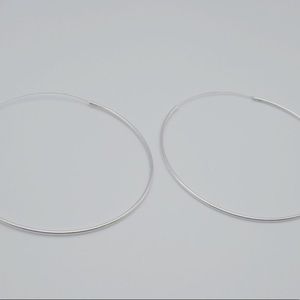 100 mm Sterling Silver Hoop Earrings